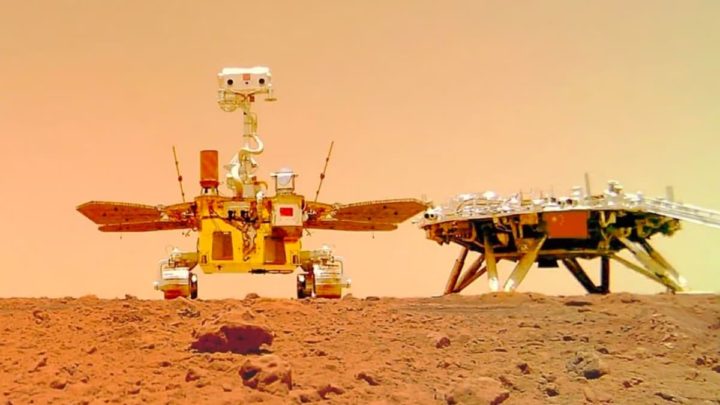 Imagem do rover da China, Zhurong, adormecido eternamente em Marte