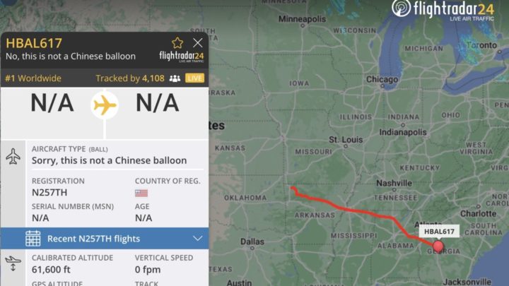 Balão espião chinês: Que se passa de estranho no FlightRadar24?