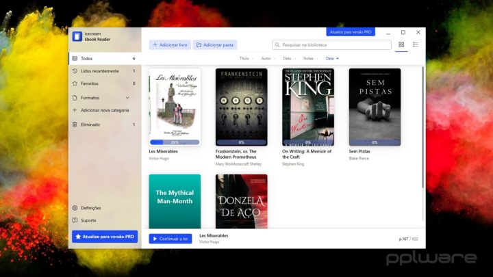 Icecream Ebook Reader, um leitor EPUB gratuito e muito fácil de usar