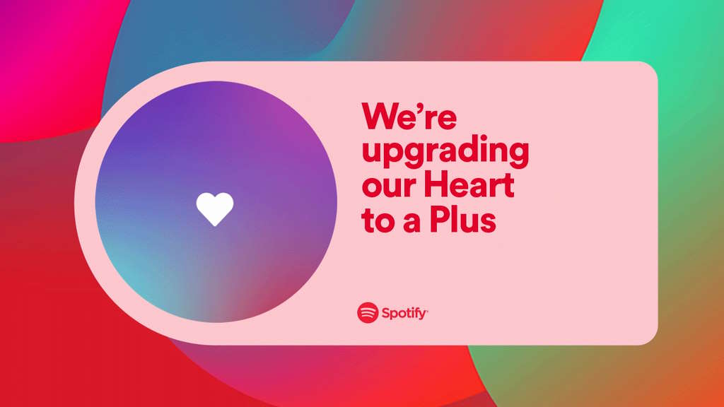 Spotify coração mais botão música