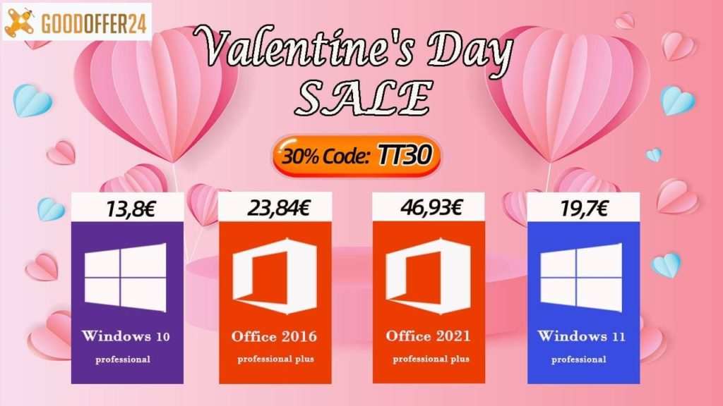 Todo o amor GoodOffer nas chaves para Office, Windows, Jogos e tudo resto!