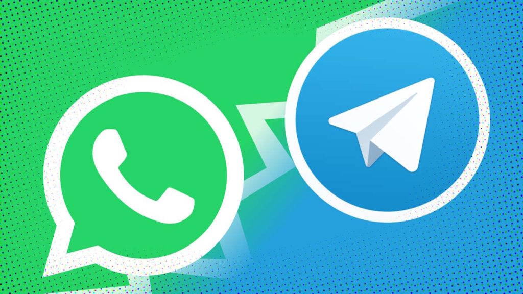Telegram WhatsApp mensagens vídeo áudio