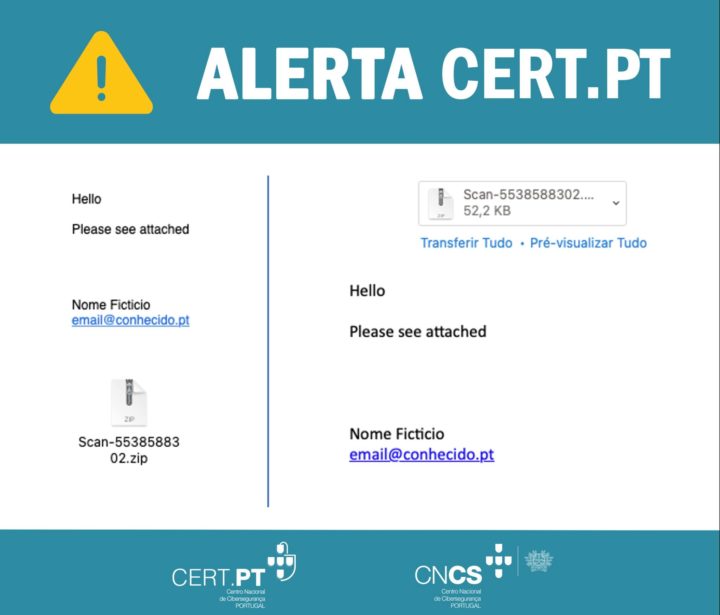 Centro Nacional de Cibersegurança alerta para malware Emotet