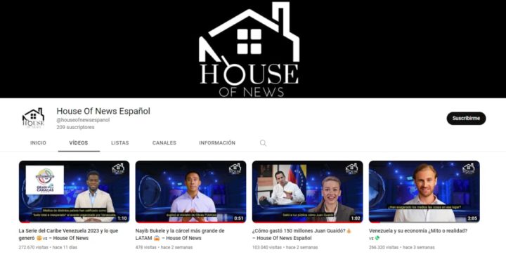 House of News Español, alegado canal no YouTube com atores e textos gerados por IA