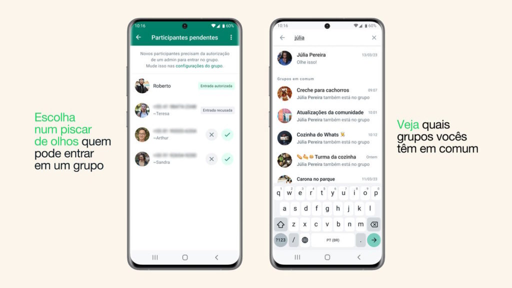 WhatsApp grupos gerir novidades administradores