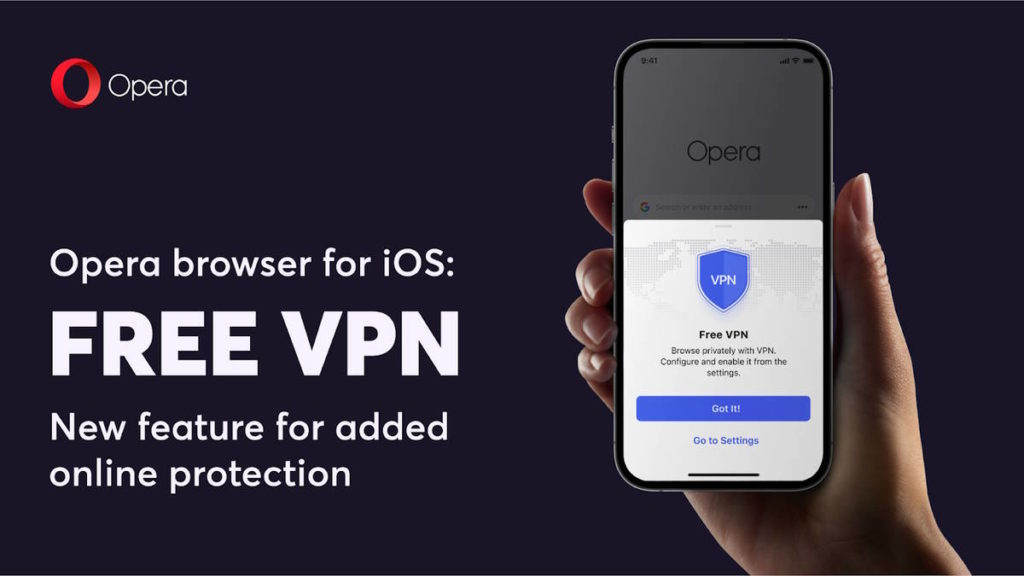 Opera iPhone VPN browser segurança