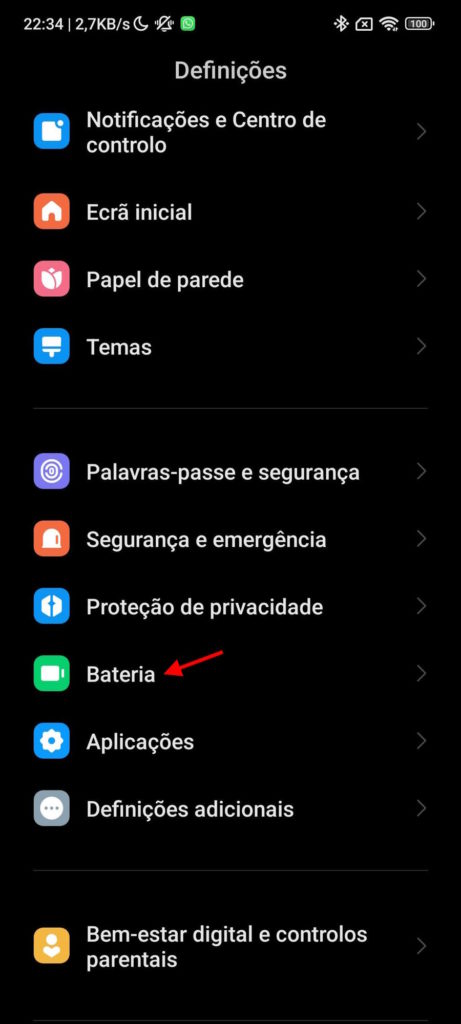 Xiaomi bateria alerta smartphone MIUI