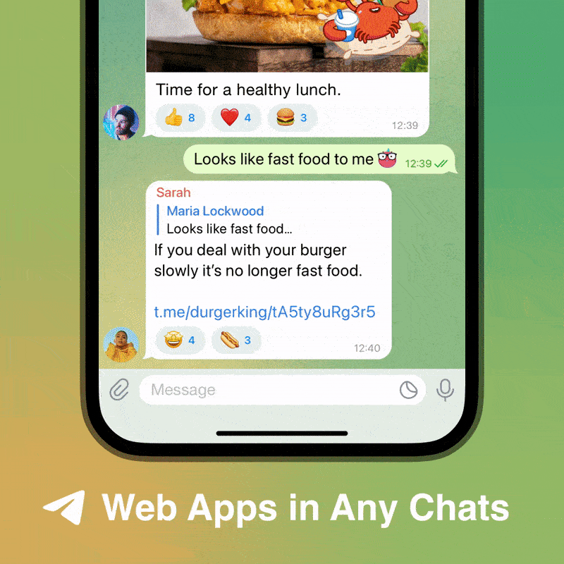Telegram novidades personalização conversas