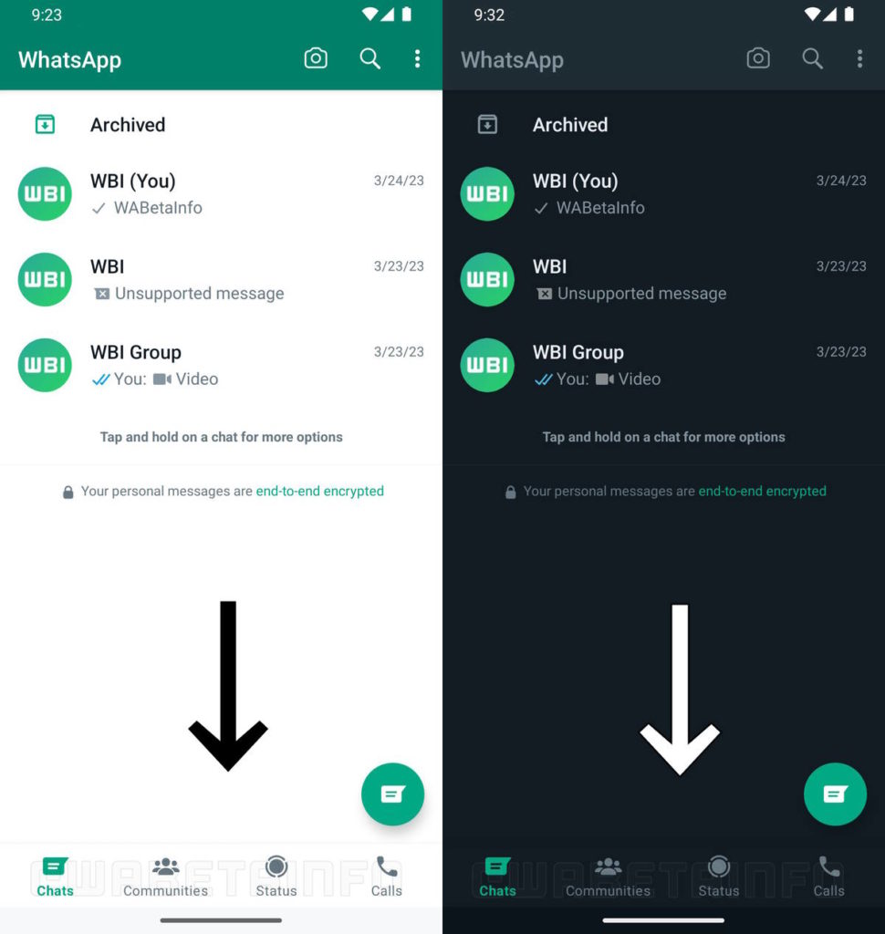 WhatsApp interface novidade barra Meta