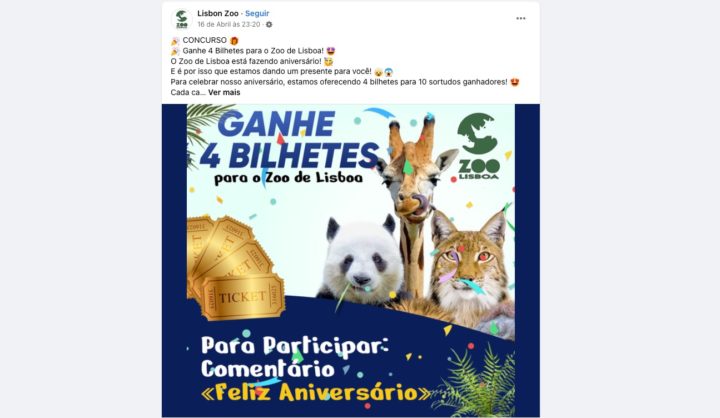 Alerta: Há uma burla em nome do Jardim Zoológico de Lisboa