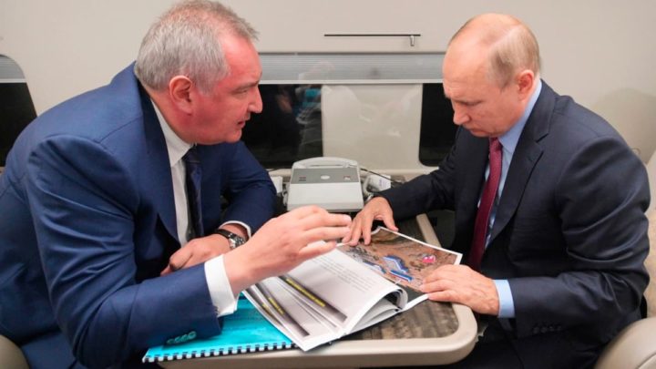 Imagem de Dmitry Rogozin com Putin