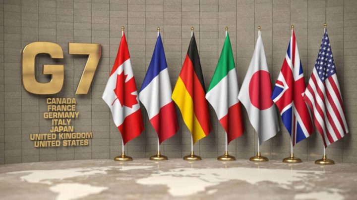 Países que pertencem ao G7: - Grã-Bretanha, Canadá, França, Alemanha, Itália, Japão e Estados Unidos