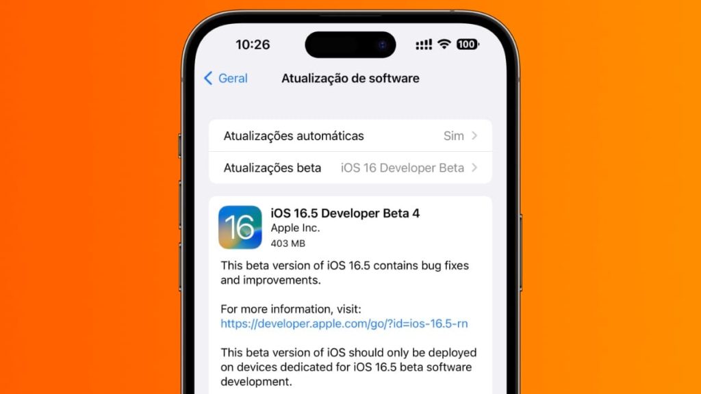 Apple lançou o iOS 16.5 beta 4 para programadores e beta pública