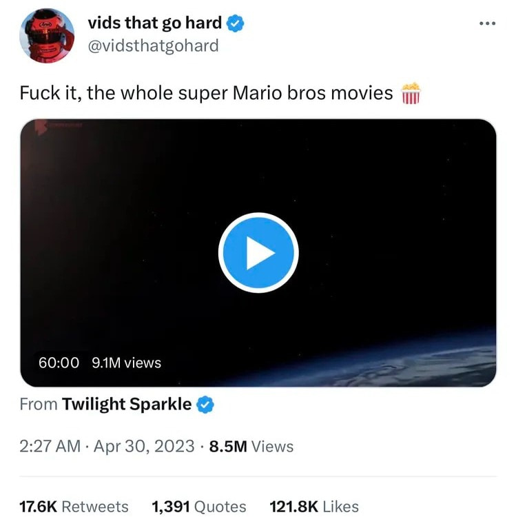 Super Mario Bros. O Filme é publicado completo no Twitter em alta