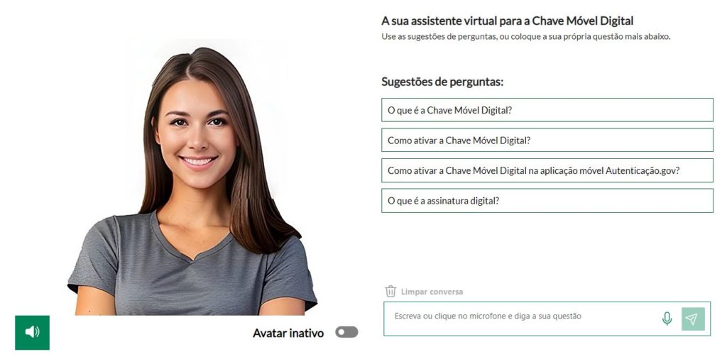Já pode usar a assistente virtual para serviços públicos