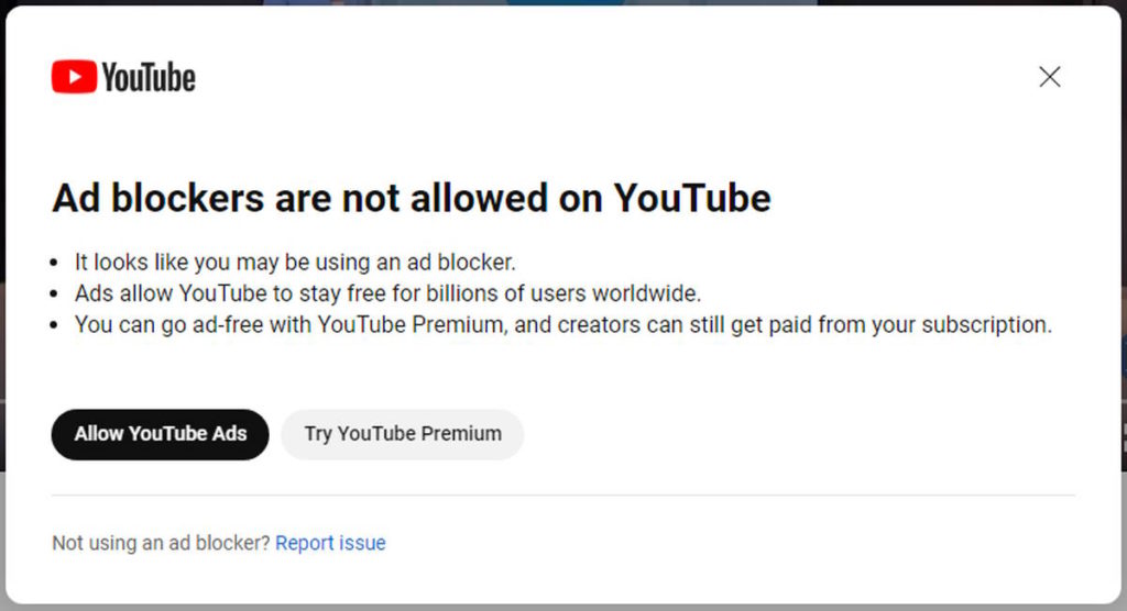YouTube publicidade bloqueio anúncios Google