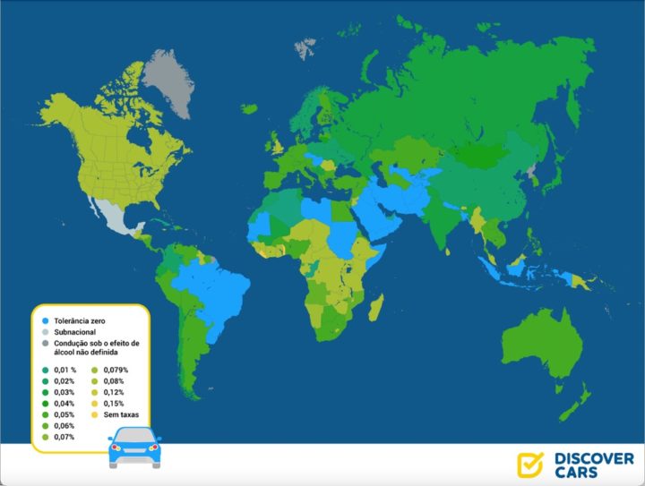 Taxas máximas de álcool: Valores das multas em vários países