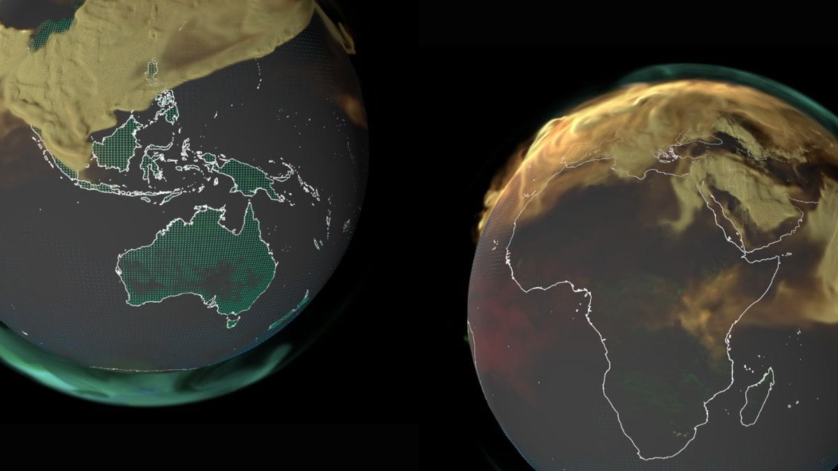 Diese NASA-Animation zeigt alle Kohlendioxidemissionen der Menschheit im Jahr 2021