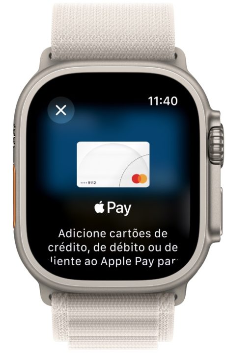Imagem Apple Watch com Apple Pay