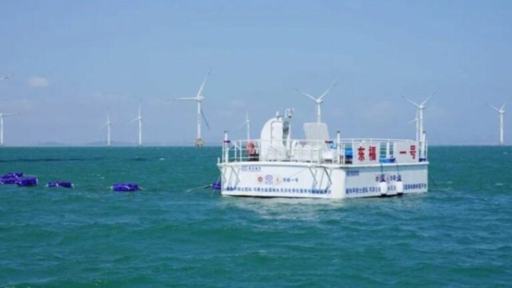 Teste de produção de hidrogénio em alto mar, na China