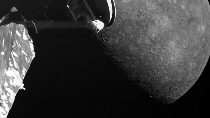 Imagem de Mercúrio captada pelo orbitador BepiColombo