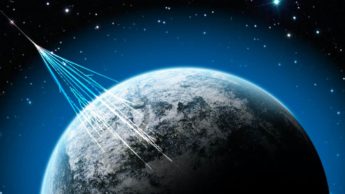 Ilustração dos raios cósmicos que serão usados para evoluir o conceito GPS