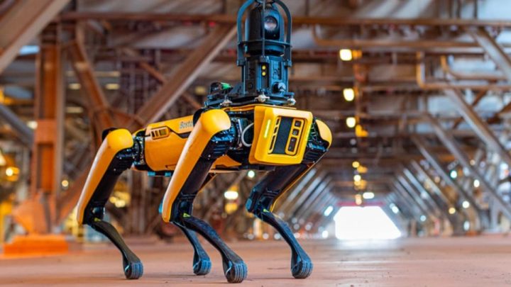 Imagem do Spot, o cão-robô da Boston Dynamics