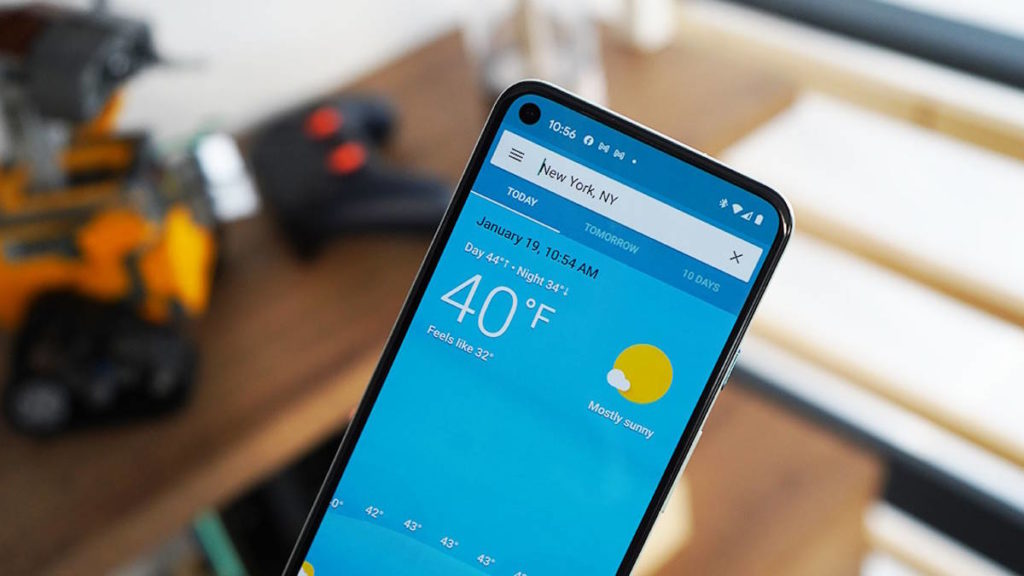 Google meteorologia Android app tempo