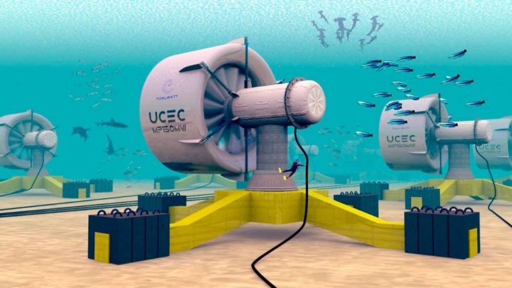 Imagem do projeto TidalWatt que tem uma objetivo gerar energia a partir das correntes do fundo do mar