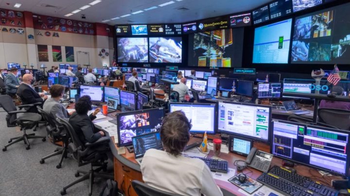 Imagem do Johnson Space Center, que gere as comunicações com a ISS