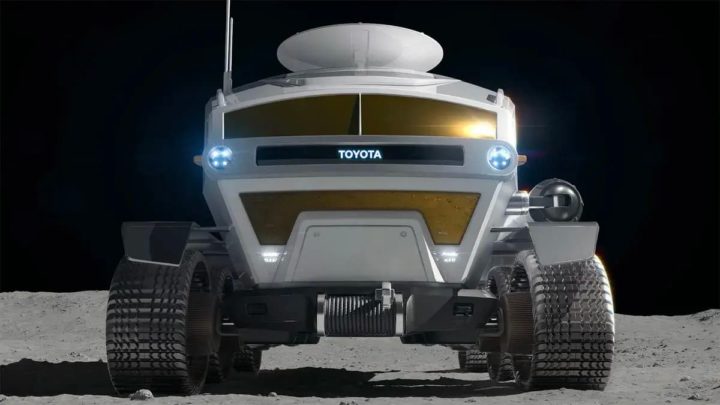 Ilustração do cruiser lunar da Toyota que fabricará o seu combustível na Lua