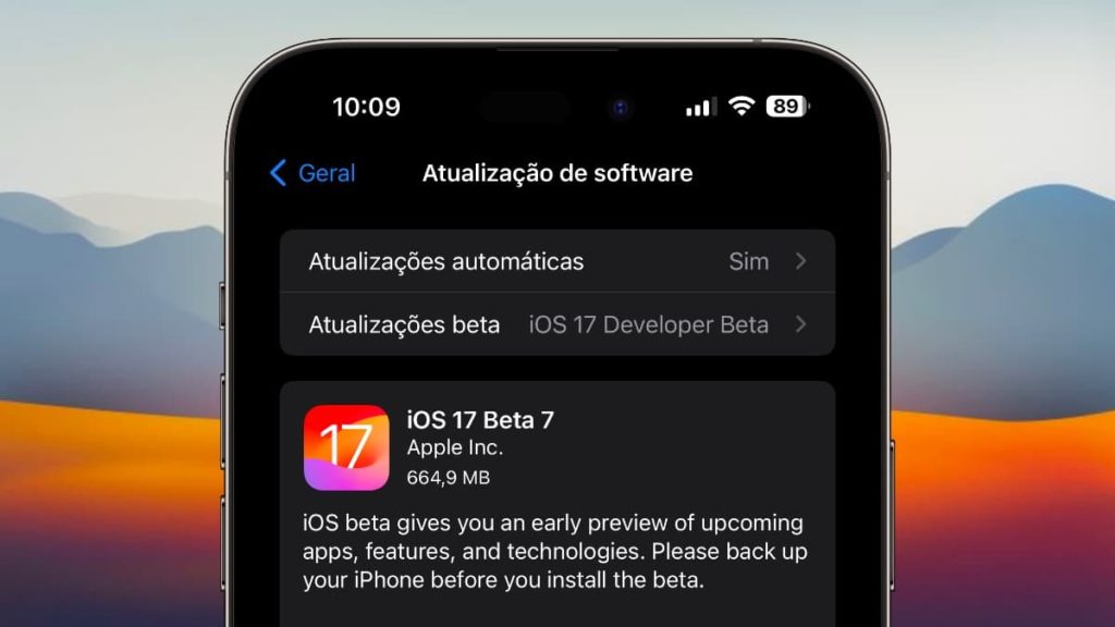 Apple lançou iOS 17 beta 7 para programadores e trouxe algumas novidades