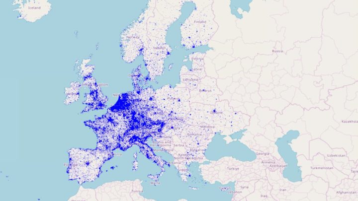 Mapa interativo da Comissão Europeia com os pontos de carga para elétricos na Europa
