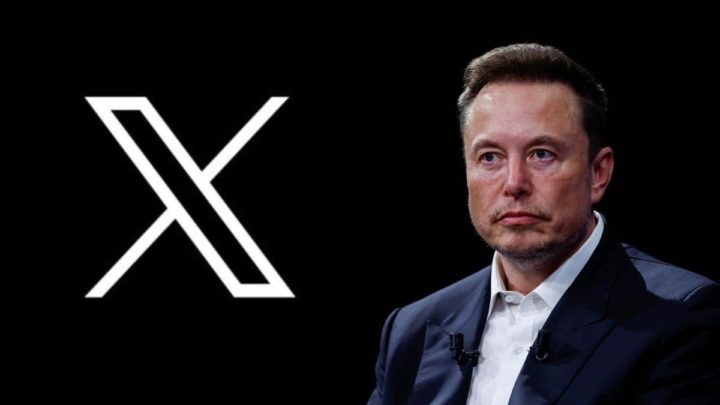 Ilustração rde social X, antigo Twitter depois de Elon Musk