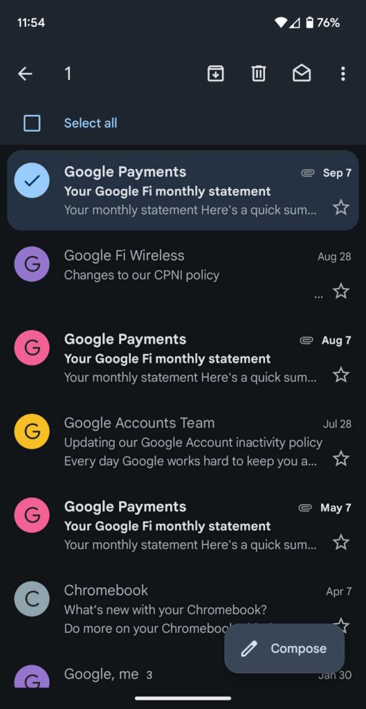 Google Gmail novidade opção