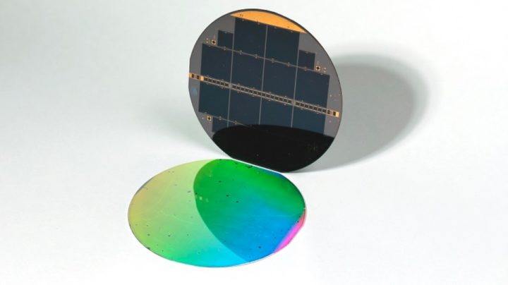 Ilustração de uma célula solar que bateu o recorde de eficiência energética