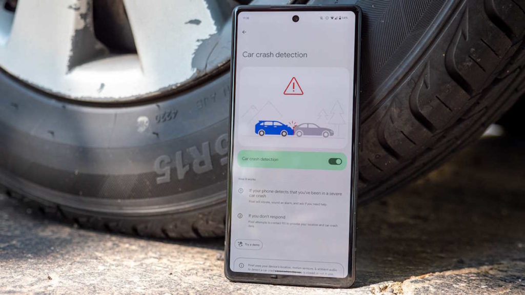 Google Android Car Crash Detection deteção acidentes
