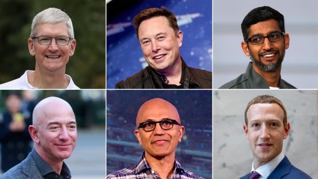 CEOs das Big Tech são os mais ricos do mundo… Mas têm salários de 1 dólar