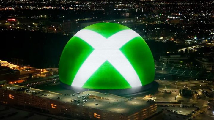 Imagem Xbox e a PlayStation na The Sphere em Las Vegas