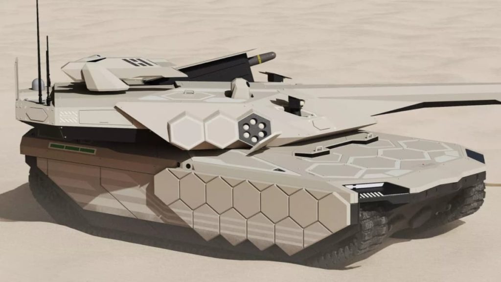 Hyundai apresentou um robusto tanque de guerra que evita radares e não é tripulado