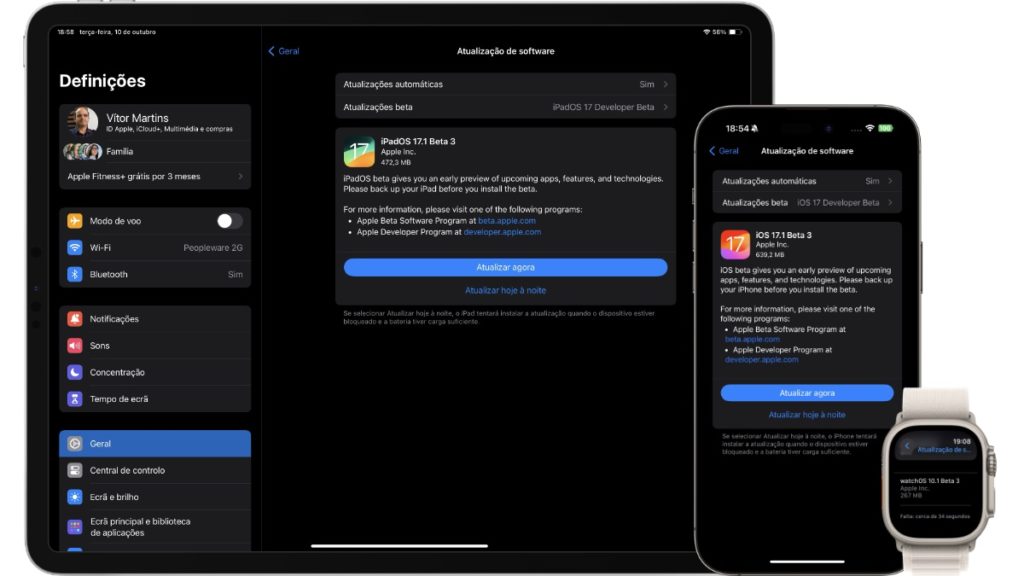 Apple lança terceira beta do iOS 17.1, watchOS 10.1, tvOS 17.1 e macOS 14.1