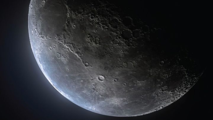 Ilustração Lua e as suas rochas que foram trazidas nas missões Apollo