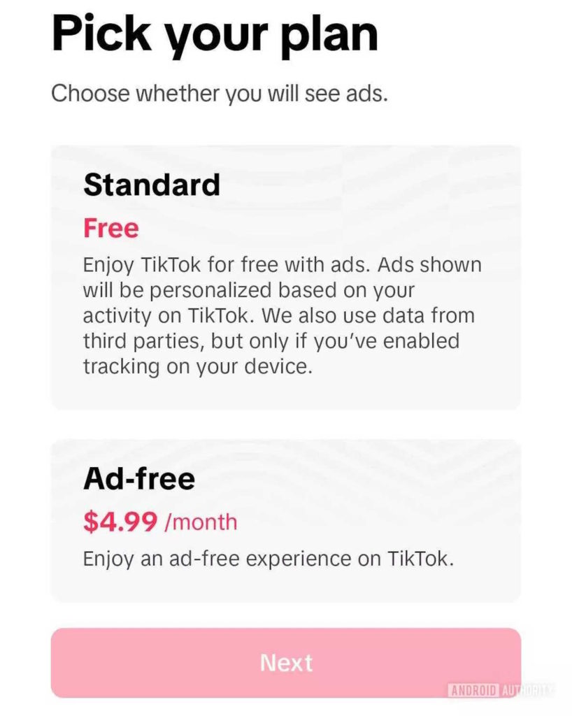 TikTok publicidade anúncios conteúdos