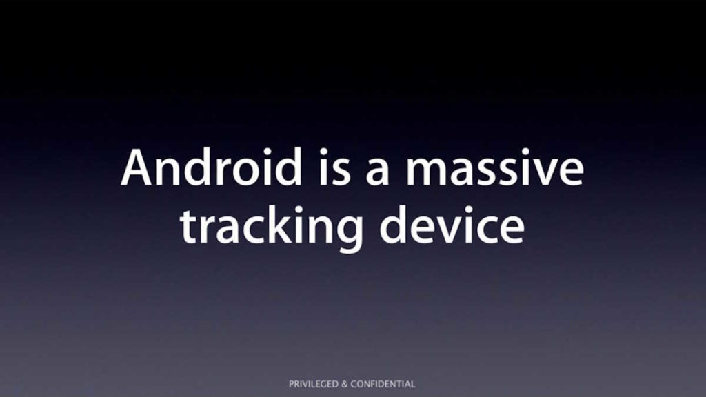 Apple Google Android seguir dispositivo