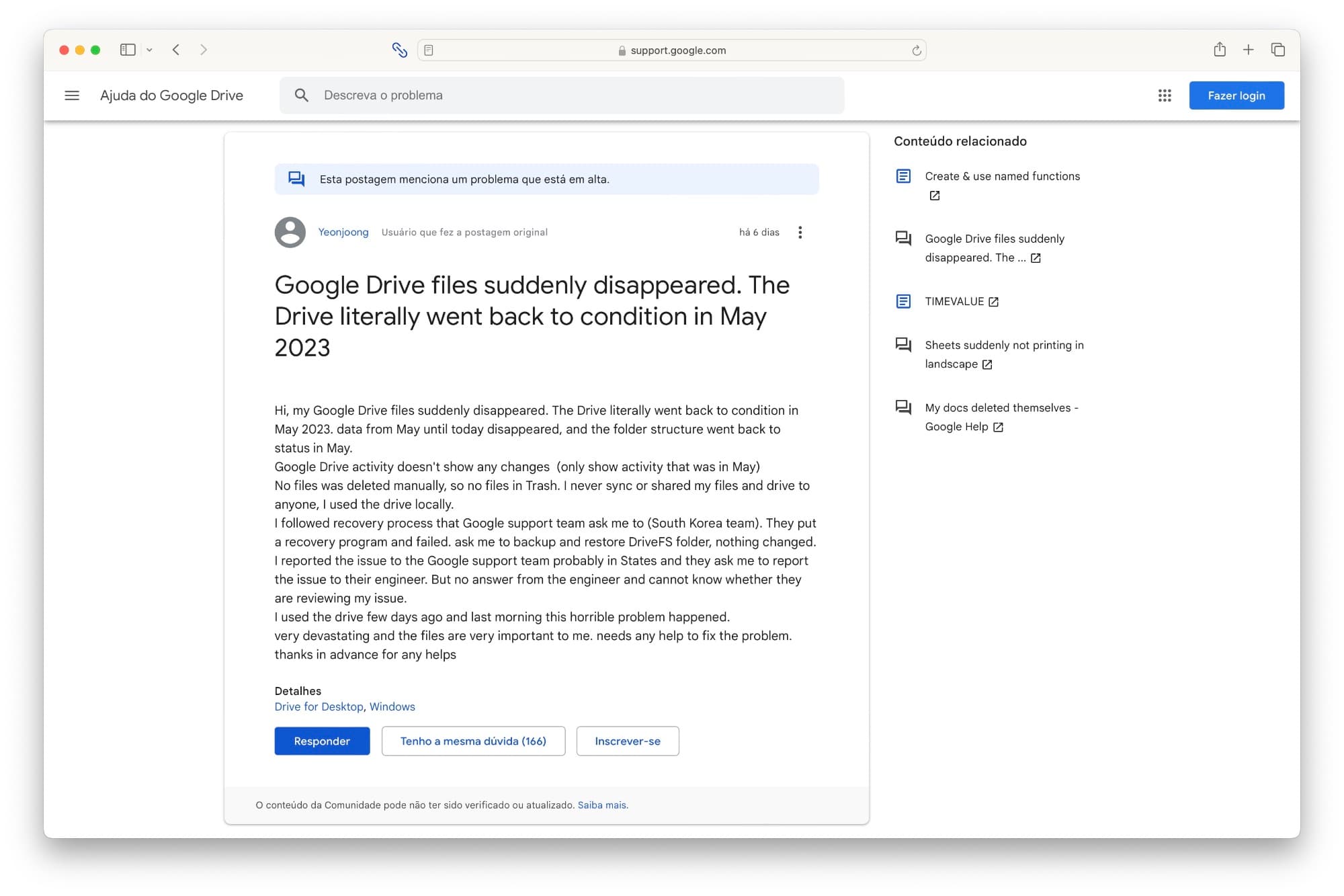Google explica razão para o desaparecimento de ficheiros do Google