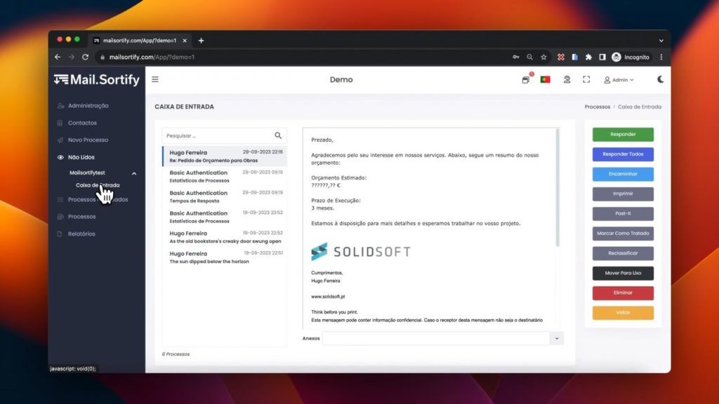 MailSortify – A gestão de e-mails nunca foi tão fácil