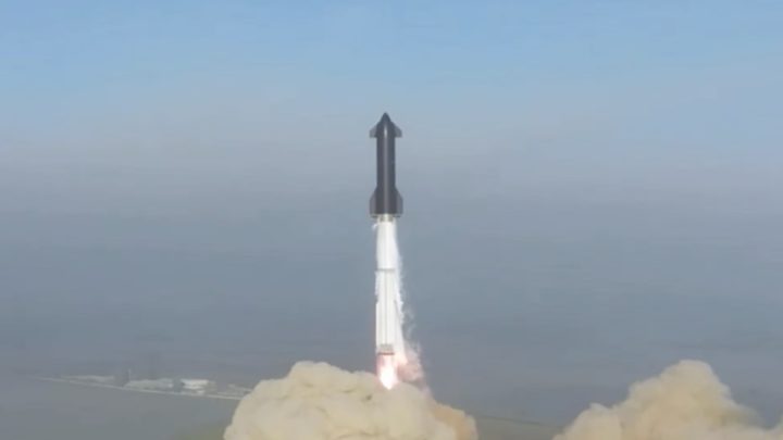 Imagem da Starship, a nave da SpaceX que Elon Musk quer levar a Marte