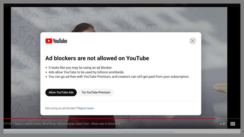 YouTube bloquea los anuncios de Google