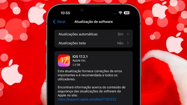 Imagem iOS 17.2.1 para o iPhone Apple