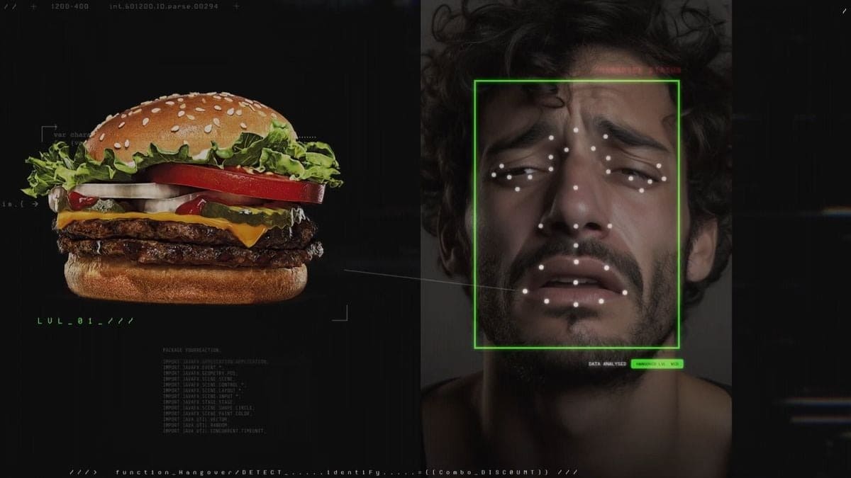 Burger King transforma a ressaca em cupões de desconto através de reconhecimento facial